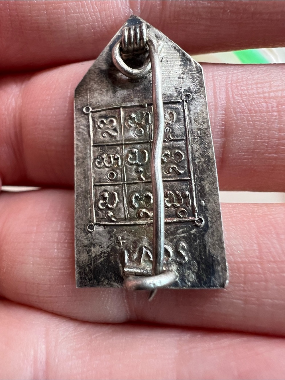 Silver Tone Thai Buddha Amulet Pendant - Picture 6 of 11